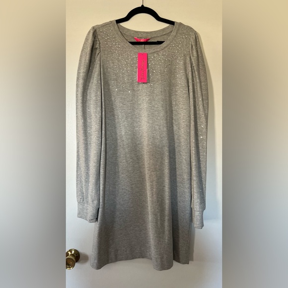 NWT Lilly Pulitzer Jansen Dress - Gray - XL - Picture 1 of 4